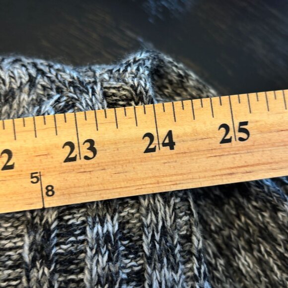 Style and Co Woman Sweater Open-Front Cardigan Black White Acrylic Womens 1X - Picture 10 of 12